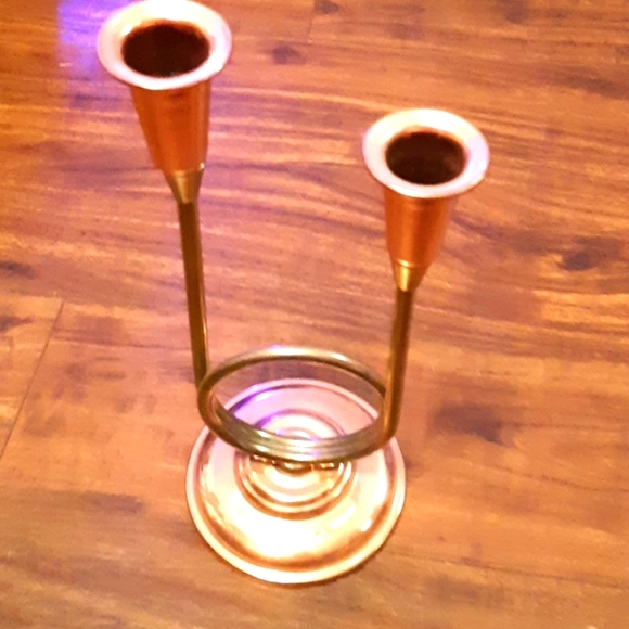 Accents Brass And Copper Candle Stick Holder Poshmark
